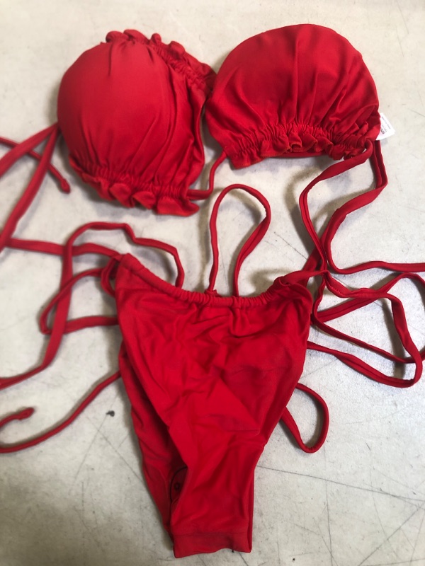 Photo 2 of BIKINI 2 PC RED SIZE SMALL