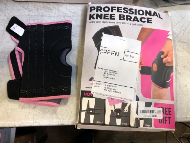 Photo 2 of Dr. Brace ELITE Knee Brace with Side Stabilizers & Patella Gel Pads for Maximum Knee Pain Support and fast recovery for men and women- SIZE L