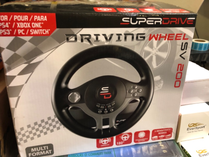 Photo 3 of Superdrive - racing Driving Wheel with pedals and gearshift paddles for nintendo Switch - Ps4 - Xbox One - PC - Ps3
