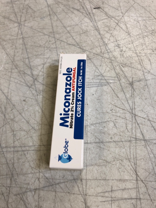 Photo 2 of Globe Miconazole Nitrate 2% Antifungal Cream, Cures Most Athletes Foot, Jock Itch, Ringworm. 1 OZ Tube
EXP 01/2026