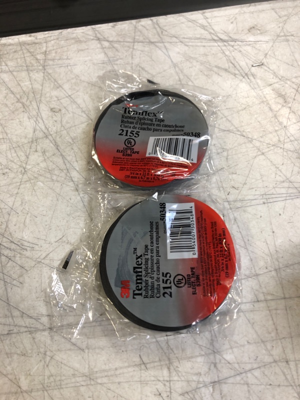 Photo 2 of 3m Rubber Splicing Tape 3/4 " X 22 ' 600 V Black 2 pack 