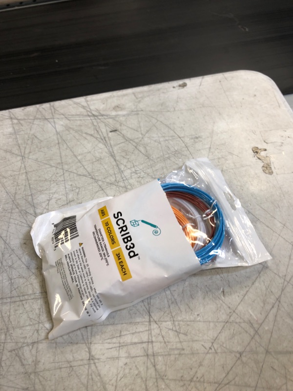 Photo 1 of SCRIB3D 3D Printing Pen ABS Plastic Filament Refill Pack (10 Assorted Colors, 10 Feet Each),Filament- 10 Pack - 100 Ft