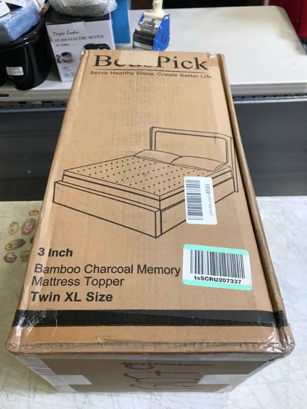 Photo 2 of 3 INCH BAMBOO CHARCOAL MEMORY MATTRESS TOPPER TWIN XL SIZE 
FACTORY SEALED