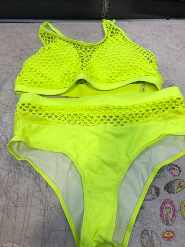 Photo 1 of 2 PIECE NEON SWIMSUIT SIZE 1XL