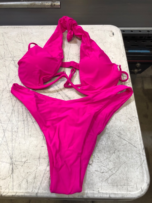 Photo 1 of 2 PIECE PINK SWIMSUIT SIZE L