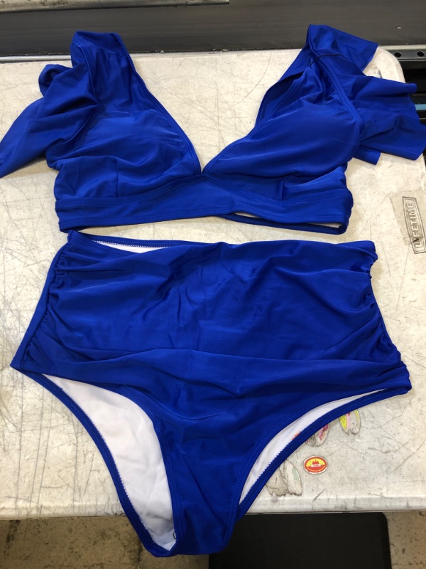 Photo 1 of 2 PIECE BLUE SWIMSUIT SIZE L