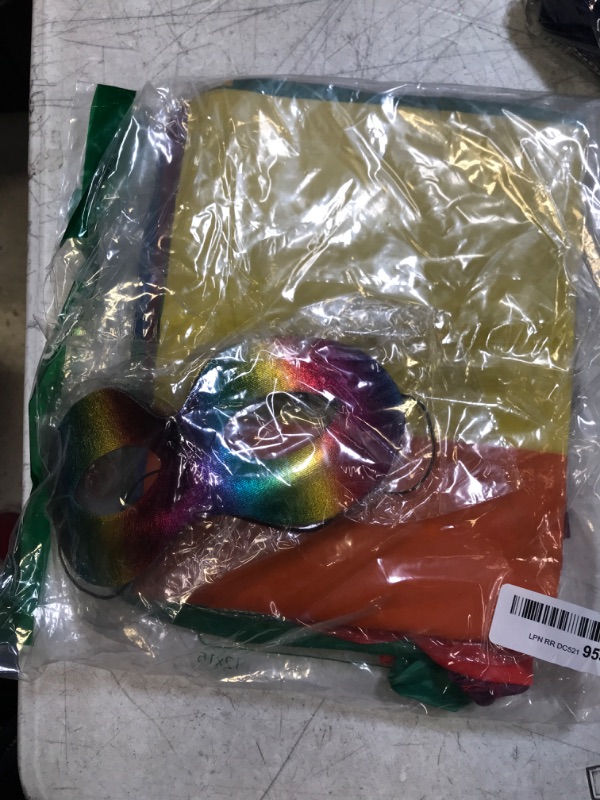 Photo 2 of 2 Pack Gay Pride Rainbow Set, Rainbow Pride Cape Mask Bracelet for Festivals Party Celebration and Daily Wear