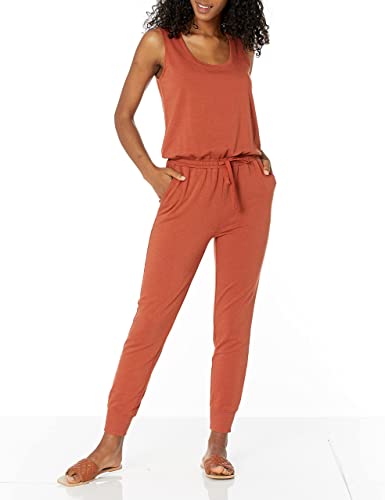Photo 1 of Amazon Essentials Women's Studio Terry Fleece Jumpsuit Terracotta,
SIZE  3X
