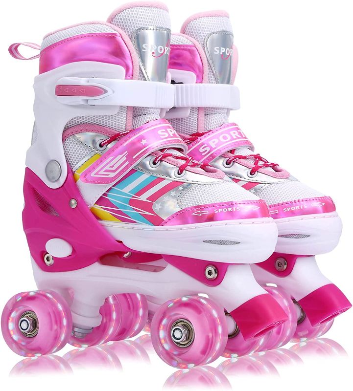 Photo 1 of Roller Skates for Kids Girls Toddlers Beginners,Ajustable Light Up Wheels Roller Skates for Girls Youth

SIZE SMALL 