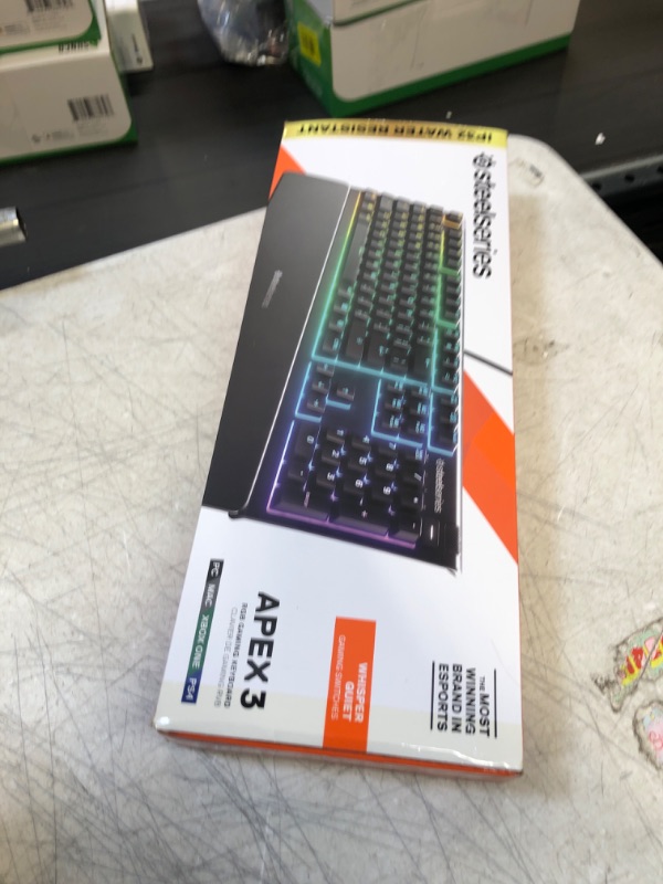 Photo 2 of SteelSeries Apex 3 RGB Gaming Keyboard 10-Zone RGB Illumination 64812 Keyboard
