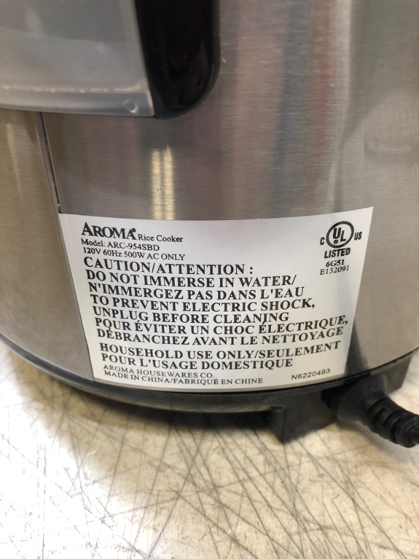 Photo 5 of Aroma Housewares ARC-954SBD Rice Cooker, 4-Cup Uncooked 2.5 Quart, Professional Version