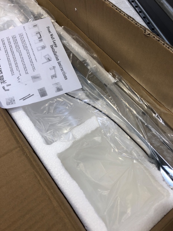 Photo 1 of 4 Light Chrome Bathroom Vanity Light, Modern Bathroom Light Fixtures with Clear Glass Shade, Vanity Lights for Bathroom Above Mirror Sconces Wall Lighting for Bathroom, Vanity Table,Bedroom Silver 4-Lights (LIGHTBULB'S NOT INCLUDED)