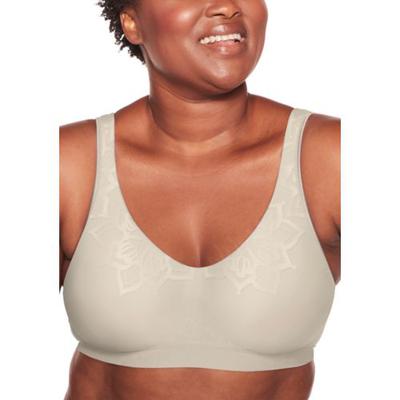 Photo 1 of Bali Women's Comfort Revolution Full-Coverage Wireless Bra, Wirefree T-Shirt Bra, DF3484 Large Almond Aztec