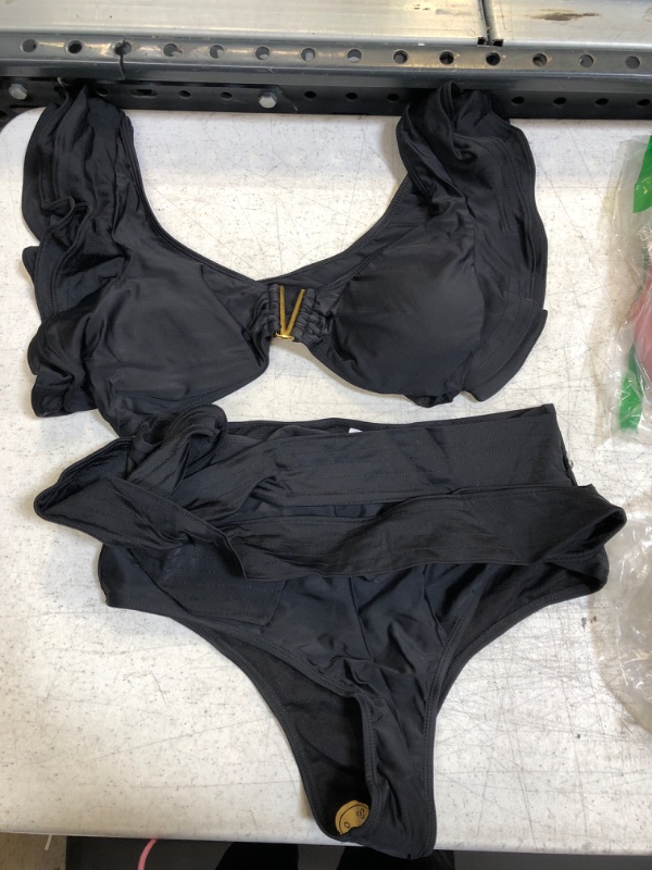Photo 1 of Black Two Piece Bikini Set XL 