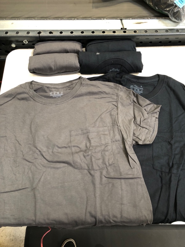 Photo 1 of 6 Pack T-Shirts Grey/Black Medium 