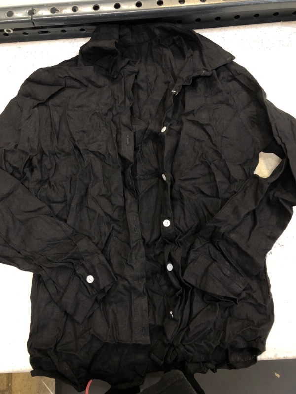 Photo 1 of Black Long Sleeve Button Up Large 