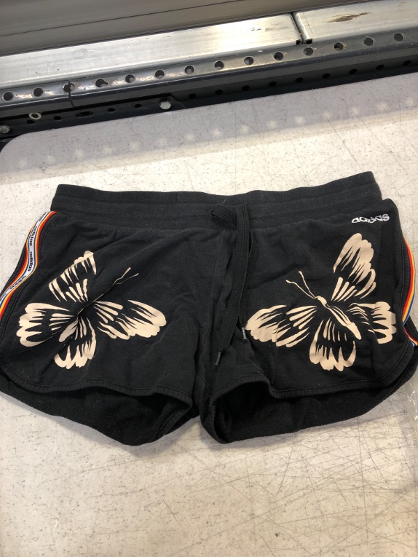 Photo 1 of Adidas Rainbow Stripe Butterfly Shorts Large 