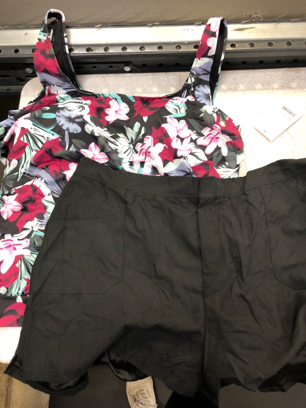 Photo 1 of 2 Piece Tankini Floral Swimsuit Set 24