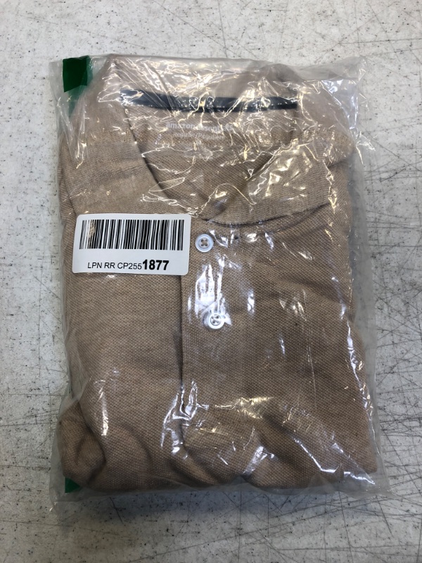 Photo 1 of Amazon Essentials Men's Regular-Fit Cotton Pique Polo Shirt (Available in Big & Tall) Medium Oatmeal Heather