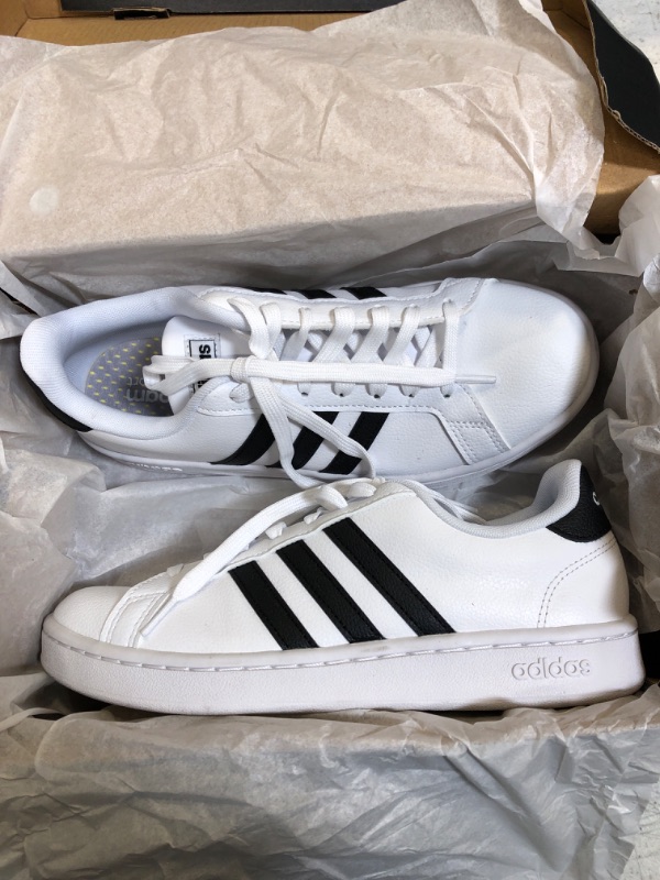 Photo 2 of adidas Women's Grand Court Sneaker 8 White/Black/White