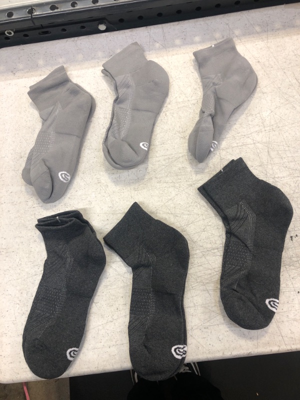 Photo 1 of 6 Pack Grey/Dark Grey Ankle Socks