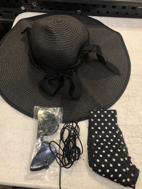 Photo 1 of Black Sun Hat With Accessories 