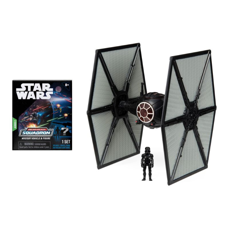 Photo 1 of STAR WARS Micro Galaxy Squadron First Order TIE Fighter Mystery Bundle - 3-Inch Light Armor Class and Scout Class Vehicles with Accessories