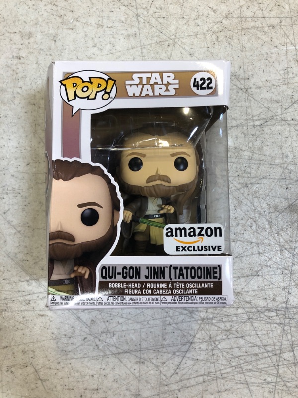 Photo 2 of Funko Pop! Star Wars: Across The Galaxy - Qui-Gon Jinn Vinyl Bobblehead, Amazon Exclusive Qui Gon Jinn