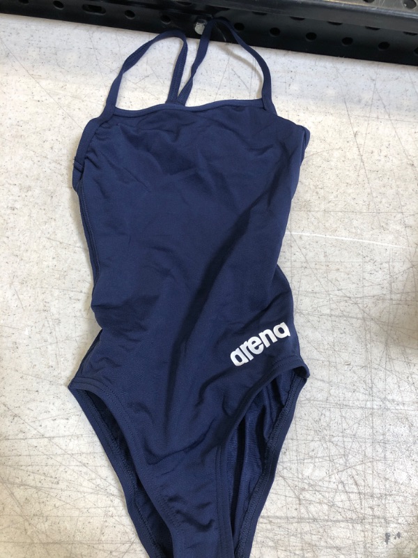 Photo 2 of Arena Women's Standard Team Swimsuit Light Drop Solid Fl 22 Navy-white