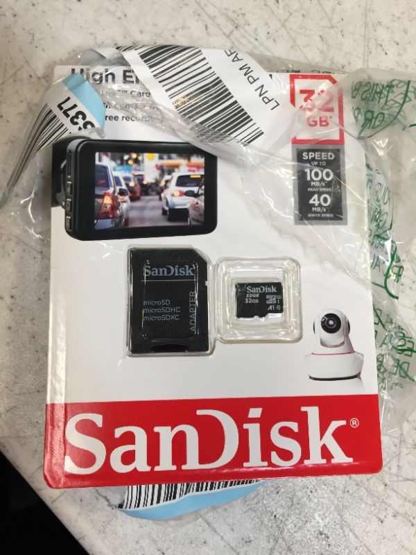 Photo 2 of SanDisk 32GB High Endurance Video MicroSDHC Card with Adapter for Dash Cam and Home Monitoring Systems - C10, U3, V30, 4K UHD, Micro SD Card - SDSQQNR-032G-GN6IA 32 GB Card Only