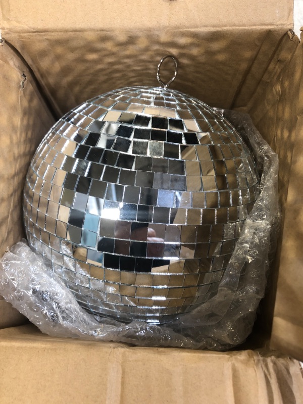 Photo 2 of 8" Mirror Disco Ball Great for a Party or Dj Light Effect Christmas