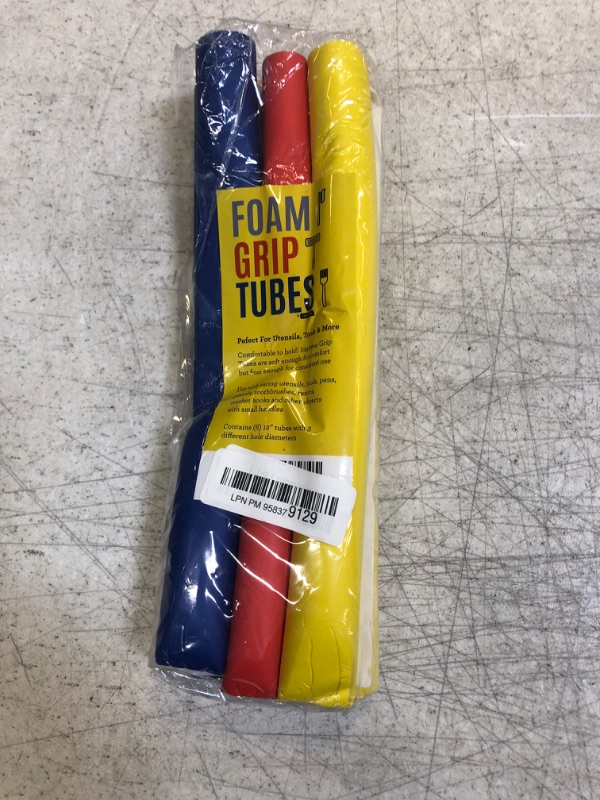 Photo 2 of [6 Pack] Foam Grip Tubing/Foam Tubing - 3 Sizes - Ideal Grip Aid for Utensils, Tools and More - No BPA/Phthalate/Latex