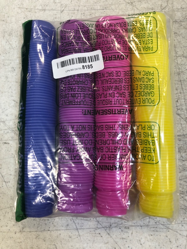 Photo 1 of Nutty Toys Jumbo XXL Pop Tubes Sensory Toys 5pk, Fine Motor Skills Learning Baby Toddler Toy Top ADHD & Autism Fidget 2023 for Kids Best Preschool Gifts Idea Unique Boy & Girl Easter Basket Stuffers XL 4 Pack