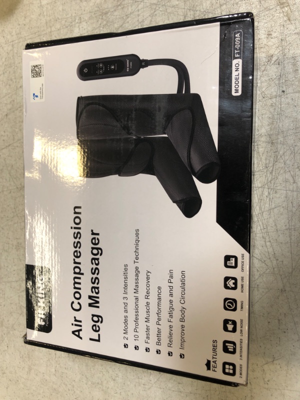 Photo 1 of FIT KING Leg Air Massager for Circulation and Relaxation Foot and Calf Massage with Handheld Controller 3 Intensities 2 Modes (with 2 Extensions)- FSA HSA Eligible