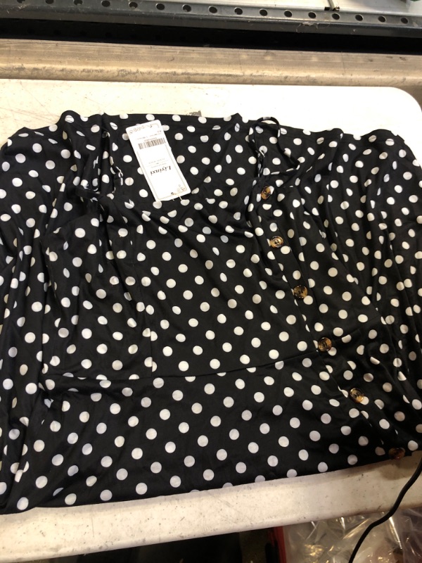 Photo 1 of BLACK POLKA DOT DRESS SIZE XL