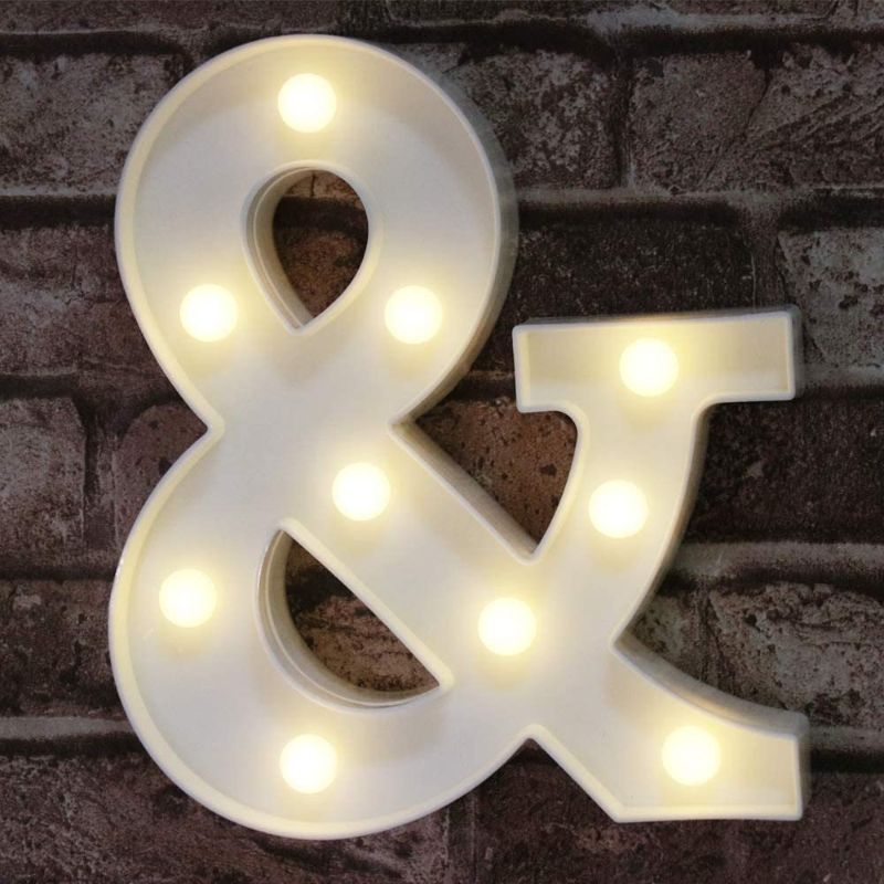 Photo 1 of Pooqla Ampersand Symbol Marquee Letter Lights Alphabet Light Up Sign for Wedding Home Party Bar Decoration &
