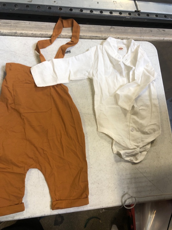 Photo 2 of  Baby Boys Clothes for Gentleman Outfits,Toddler Overalls Baby Suspender Pants and Bodysuit Romper SIZE 12-18 M 