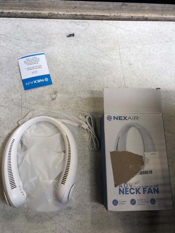 Photo 2 of NEXAIR Portable Neck Fan - 3 Speed Rechargeable Bladeless Neck Cooler, Quality Comfortable Lightweight, Personal Neck Fan For Women & Men Modern Design, Great Cooling Fan For Travel, Outdoors & Sports