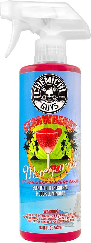 Photo 1 of Chemical Guys AIR_223_16 Strawberry Margarita Premium Air Freshener and Odor Eliminator (16 oz) with Pina Colada Air Freshener and Odor Eliminator, 16 oz Pina Colada + Strawberry Magarita