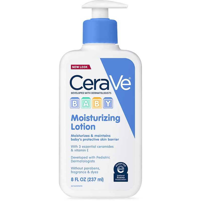 Photo 1 of CeraVe Baby Lotion | Gentle Baby Skin Care with Ceramides, Niacinamide & Vitamin E | Fragrance, Paraben, Dye & Phthalates Free | Lightweight Baby Moisturizer | 8 Ounce | Packaging May Vary
