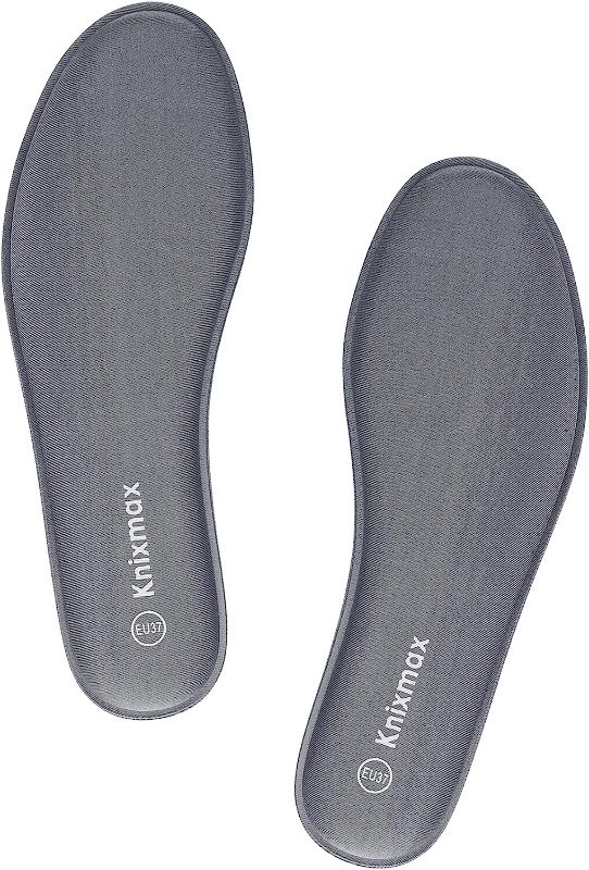 Photo 1 of Knixmax Memory Foam Shoe Inserts for Women, Replacement Shoe Insoles for Sneakers Loafers Slippers Sport Shoes Work Boots, Comfort Cushioning Innersoles Shoe Liners Grey SIZE 7.5
