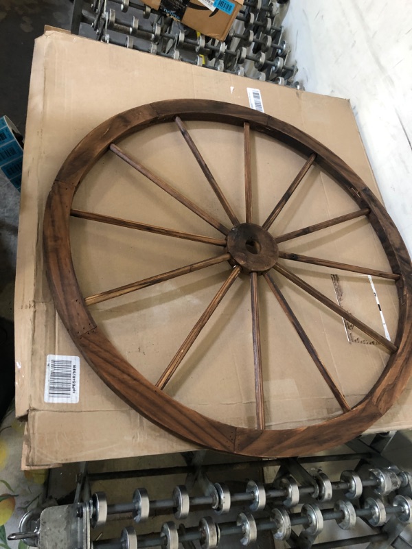 Photo 1 of 31 1/2" decorative fake wooden wheel 