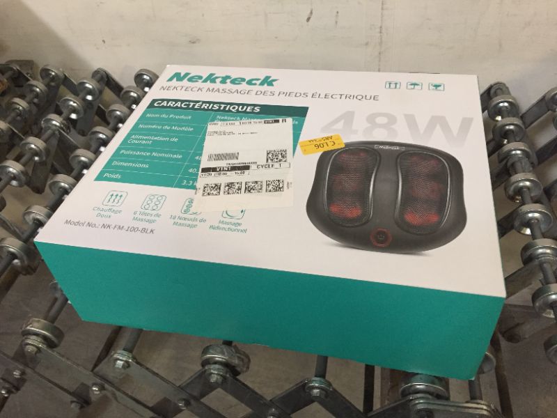 Photo 3 of Nekteck Foot Massager with Heat, Shiatsu Heated Electric Kneading Foot Massager Machine for Plantar Fasciitis, Built-in Infrared Heat Function and Power Cord Black