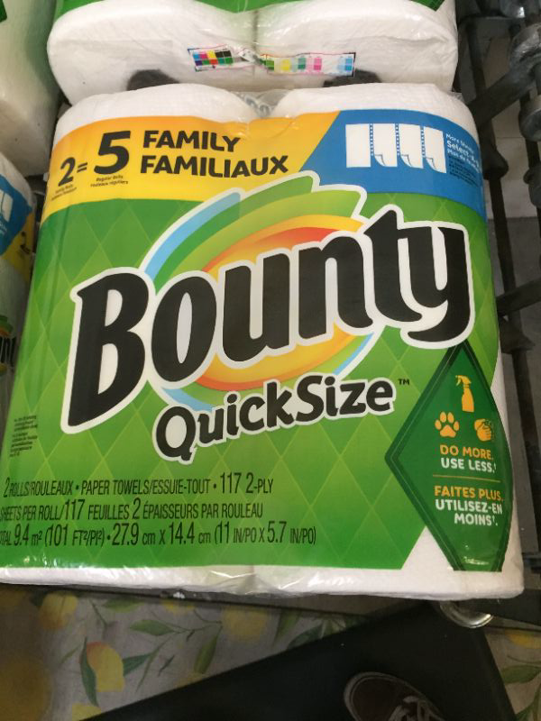 Photo 2 of Bounty Select-A-Size Paper Towels, White, 2 Double Plus Rolls = 5 Regular Rolls