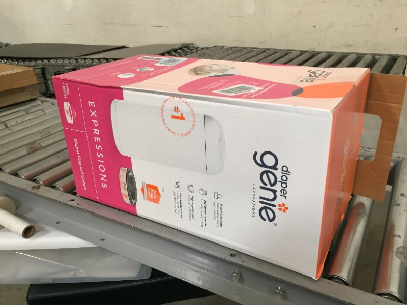 Photo 1 of Diaper Genie Expressions Pail | Odor-Controlling Baby Diaper Disposal System | Includes Diaper Pail and 1 Starter Refill Bag