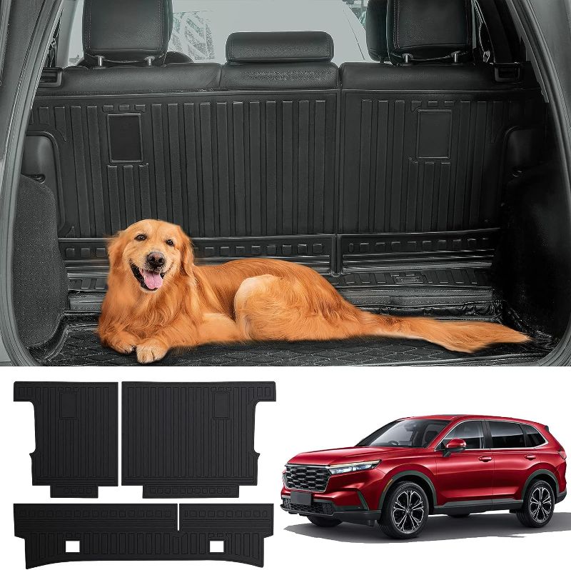 Photo 1 of  Back Seat Cover for 2017-2022 Honda CRV Accessories, Rear Backrest Mats Protector Cargo Liner for 2017 2018 2019 2020 2021 2022 Honda CRV, Black 3PCS
