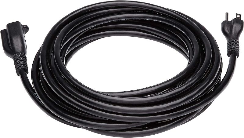 Photo 1 of Amazon Basics Extension Cord, 13 Amps, 125V, 25 Feet, Black
