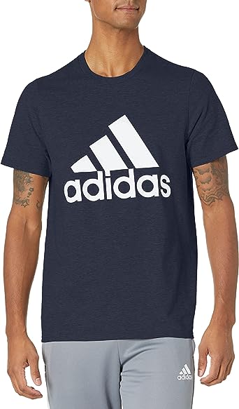 Photo 2 of adidas Men's Basic Badge Of Sport Tee red and black XL
