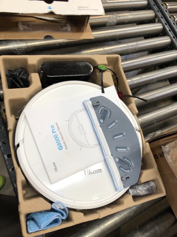 Photo 3 of Tikom Robot Vacuum and Mop Combo 2 in 1, 4500Pa Strong Suction, G8000 Pro Robotic Vacuum Cleaner, 150mins Max, Wi-Fi, Self-Charging, Good for Carpet, Hard Floor
