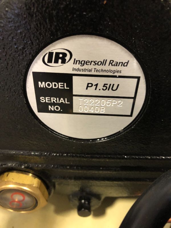 Photo 7 of Ingersoll Rand P1.5IU-A9 2hp 20 gal Single-Stage Compressor (115/1) Compressor Only(oil/grease residue on product.)